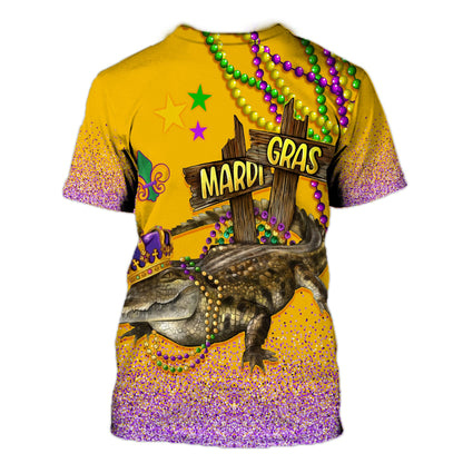 T-Shirt Mardi Gras Throw Me Something Mister Gold Graphic Tee