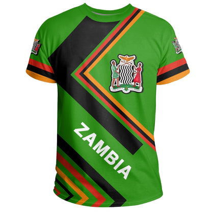 African T-Shirt Zambia Flag Tee Africa Nations Graphic Tee