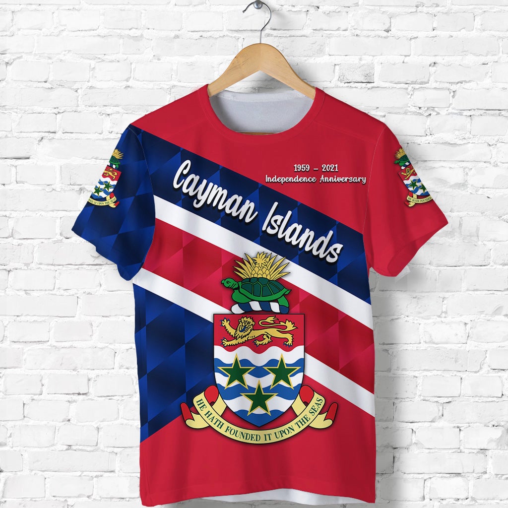 Cayman Islands T-Shirt Coat Of Arms Independence Anniversary Sporty Style Graphic Tee