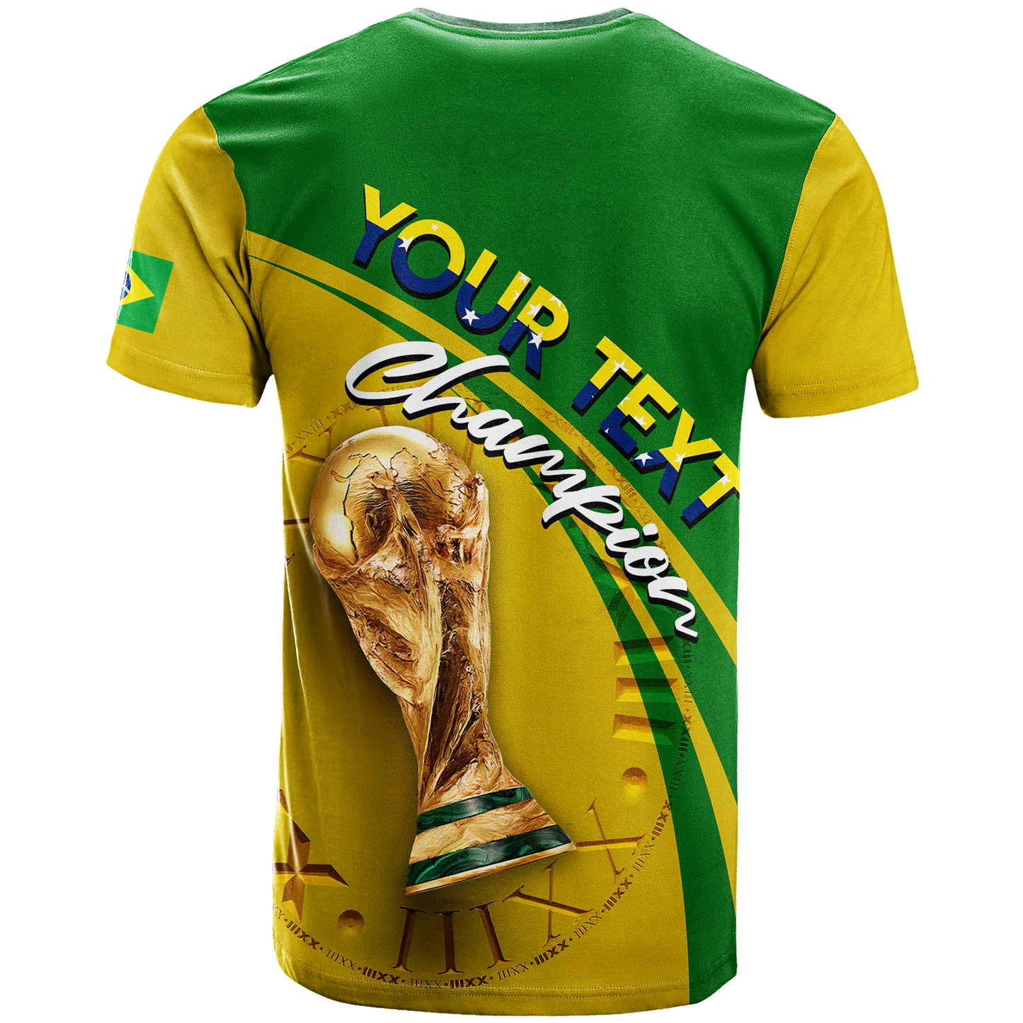 Custom Brazil T-Shirt Football 2022 Graphic Tee