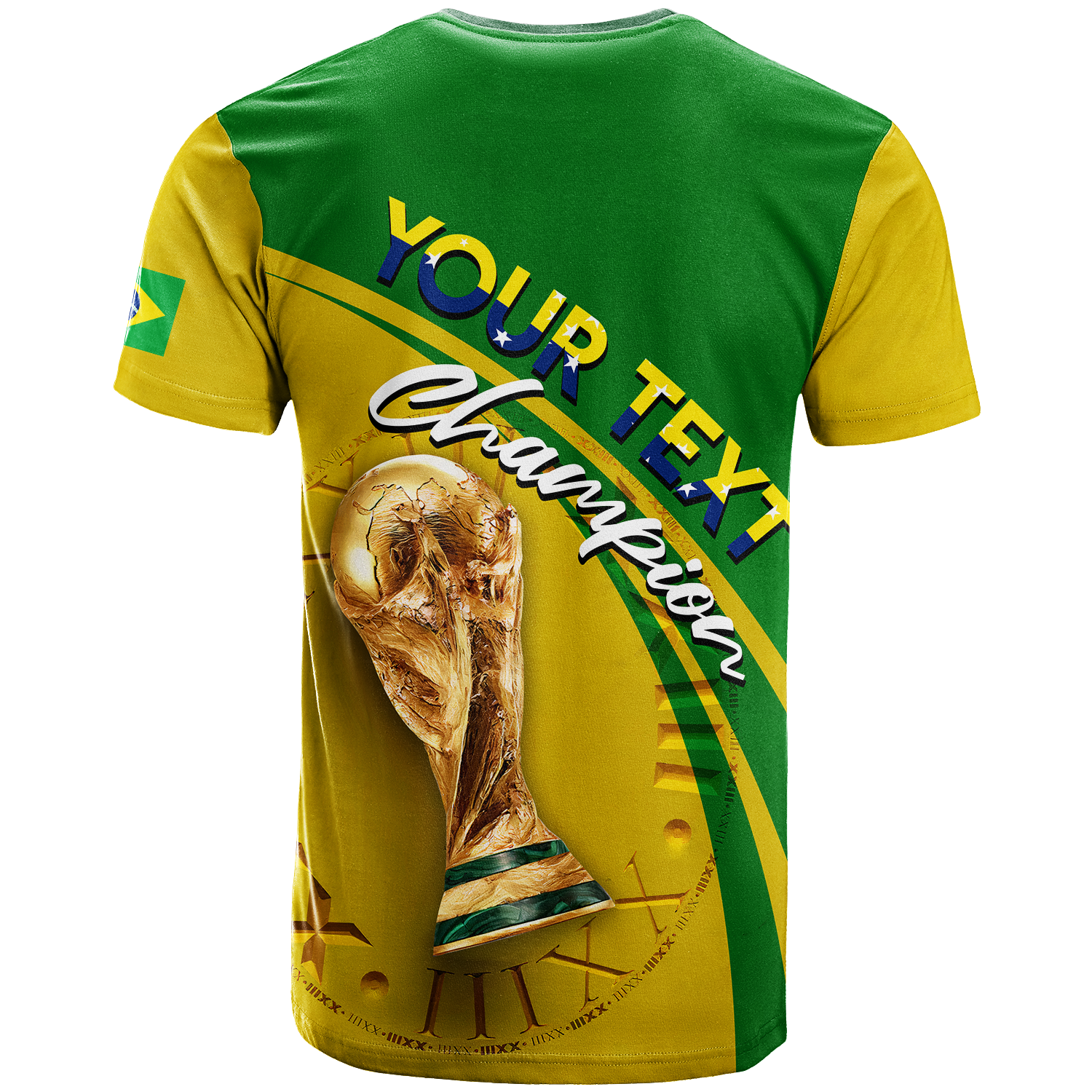 Custom Brazil T-Shirt Football 2022 Graphic Tee