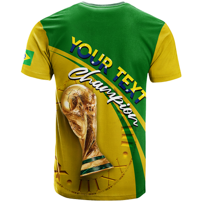 Custom Brazil T-Shirt Football 2022 Graphic Tee