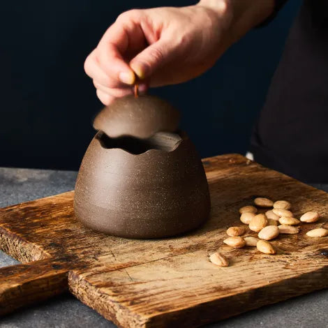 Handmade Stoneware Squiggle Jar by EMRIS