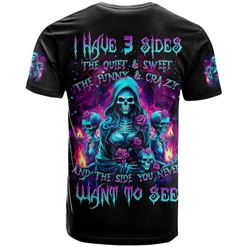 Witch Skull T-Shirt I Have 3 Sides And The Side You Never Want To See Graphic Tee