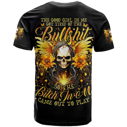 Fairy Skull T-Shirt The Good Girl In Me Got Tired Of The Bullshit Graphic Tee