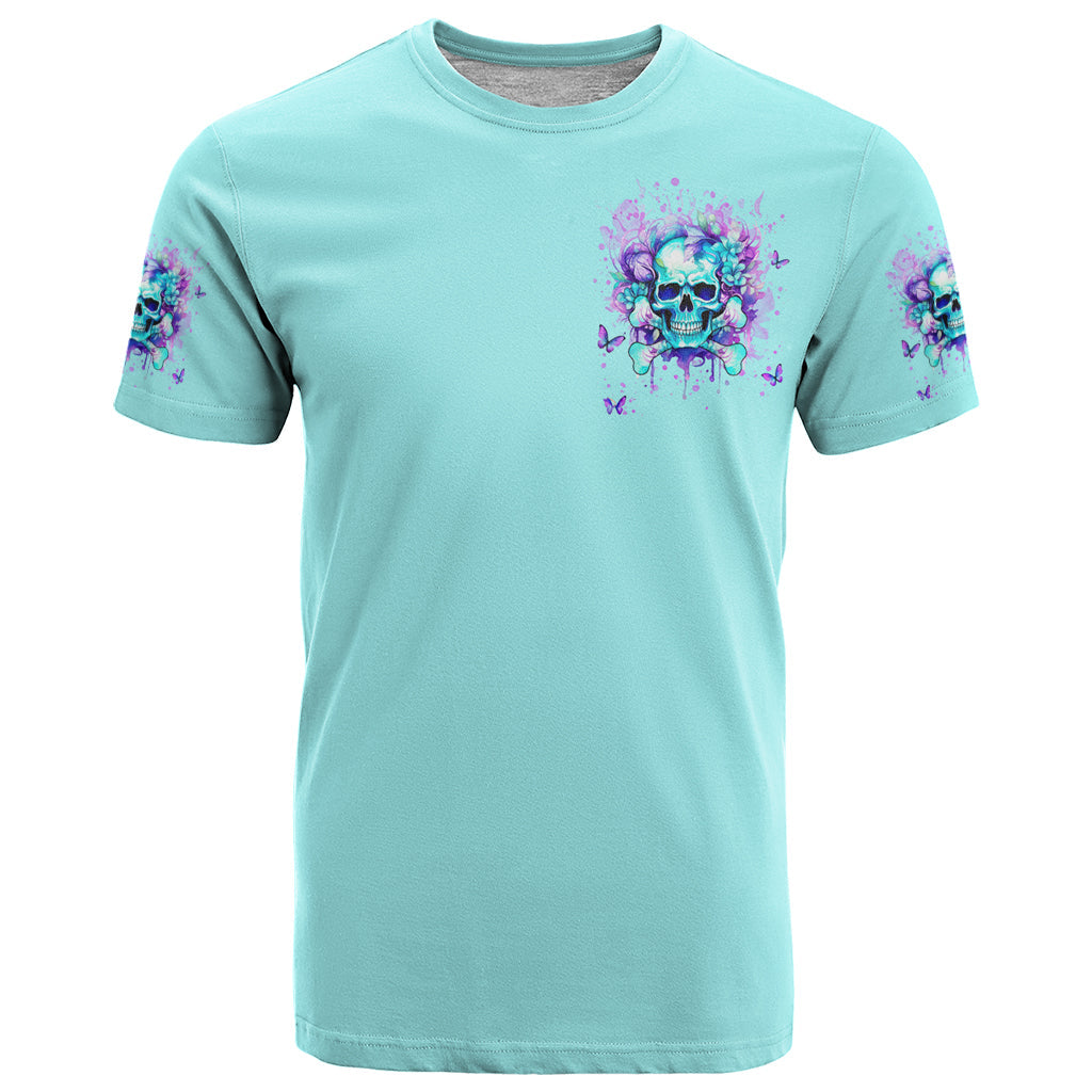 Flower Skull T-Shirt I'm A Bitch With A Low Bullshiit Tolrange Don't Try Me Graphic Tee