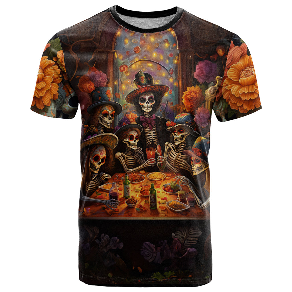 Day of Dead Festival T-Shirt Sugar Skull Party Family Graphic Tee