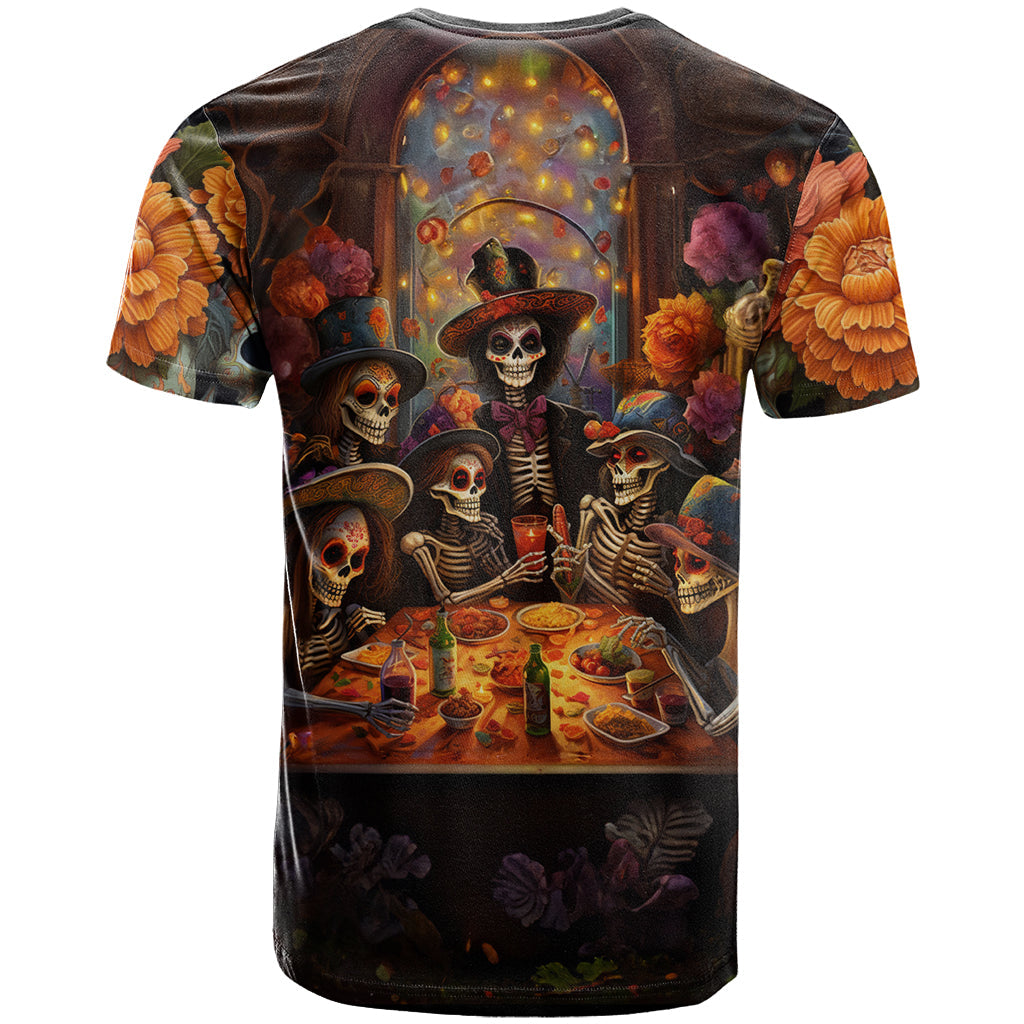 Day of Dead Festival T-Shirt Sugar Skull Party Family Graphic Tee