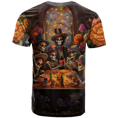 Day of Dead Festival T-Shirt Sugar Skull Party Family Graphic Tee