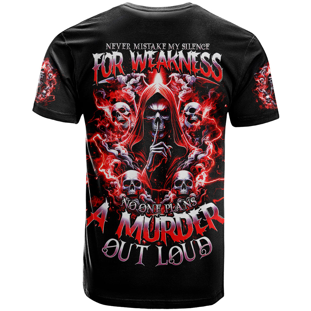 Thunder Skull T-Shirt Never Mistake My Silence For Weakness Graphic Tee