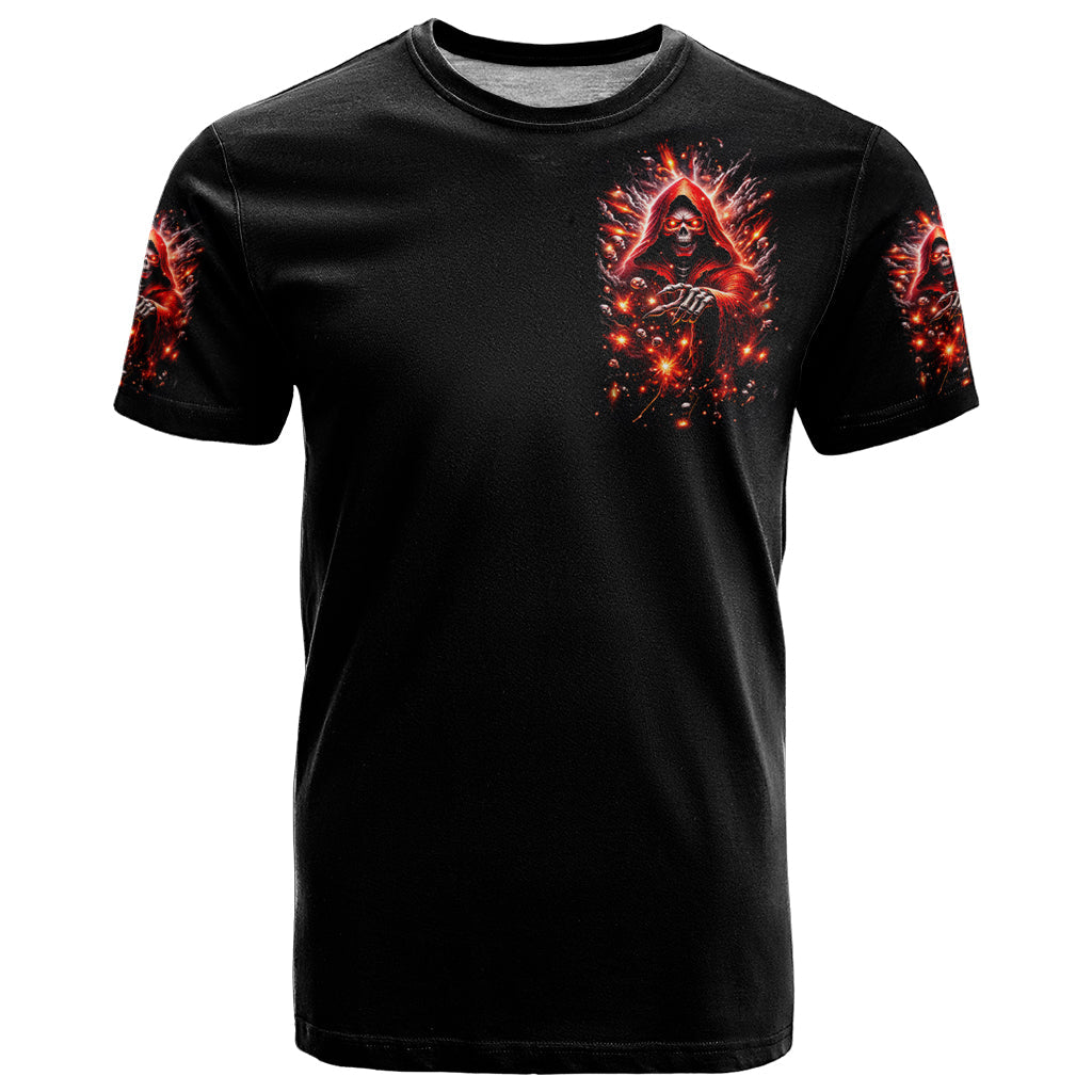 Flame Skull T-Shirt Of Course I'm Going To Hell Just Pick You Up Graphic Tee