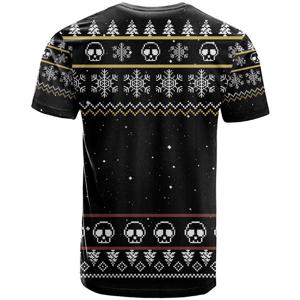 Christmas Skull T-Shirt Santa Skull Ride Motorbike Graphic Tee