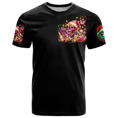 Christmas Skull T-Shirt Christmas Tree Skull Graphic Tee