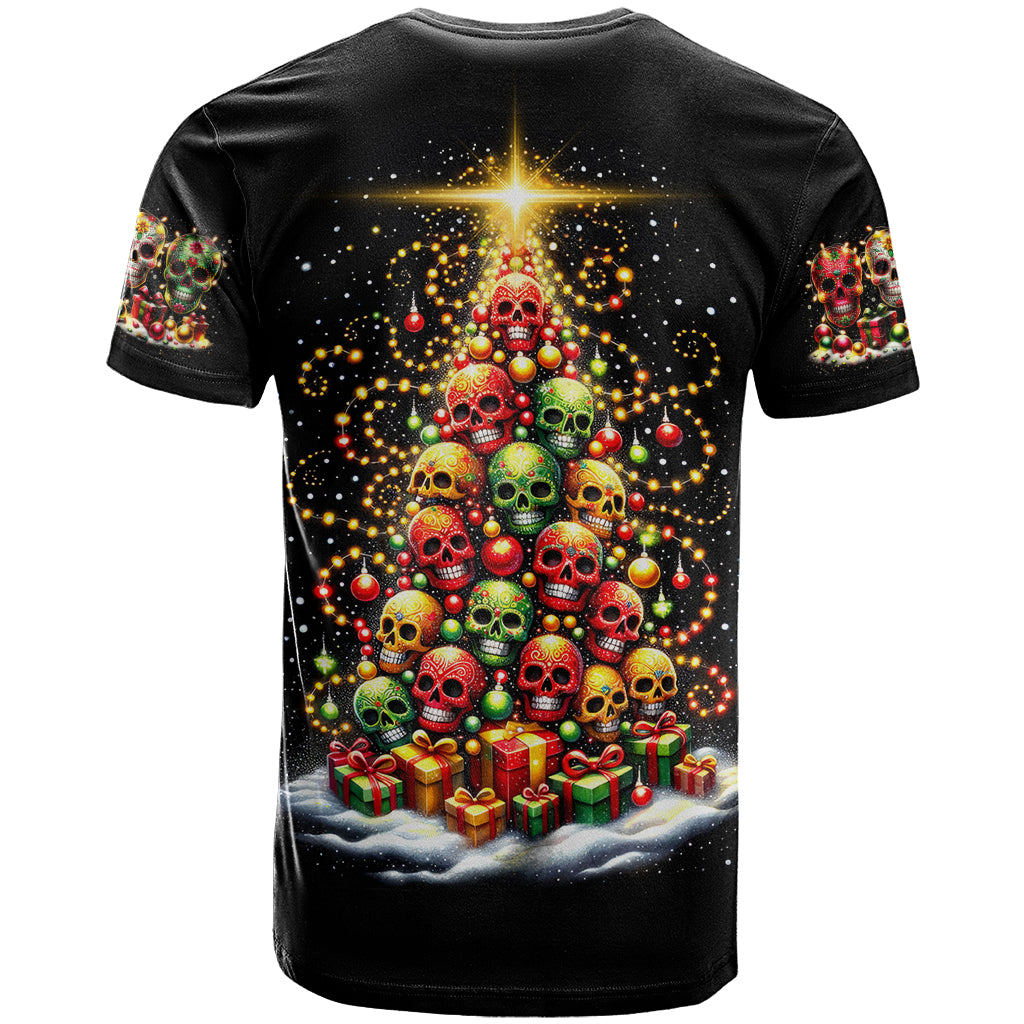 Christmas Sugar Skull T-Shirt Christmas Tree Sugar Skull Graphic Tee