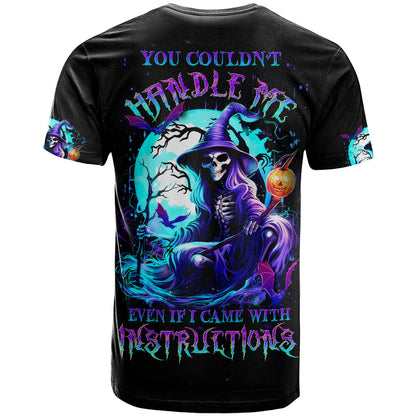 Witch Skull T-Shirt You Couldn't Handle Me Even With Intrustions Graphic Tee