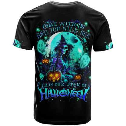 Witch Skull T-Shirt Come With Us And You Will See Our Halloween Graphic Tee