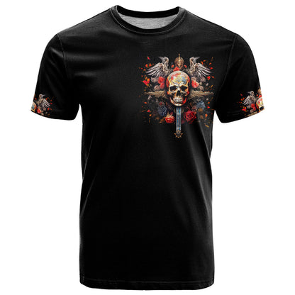 Cross Skull T-Shirt Honesty Loyalty And Respect Worth More Than Gold, Diamond Graphic Tee