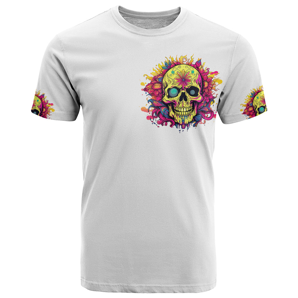 Flower Skull T-Shirt Judge Me When You 're Perfect Otherwise Shut Up Graphic Tee