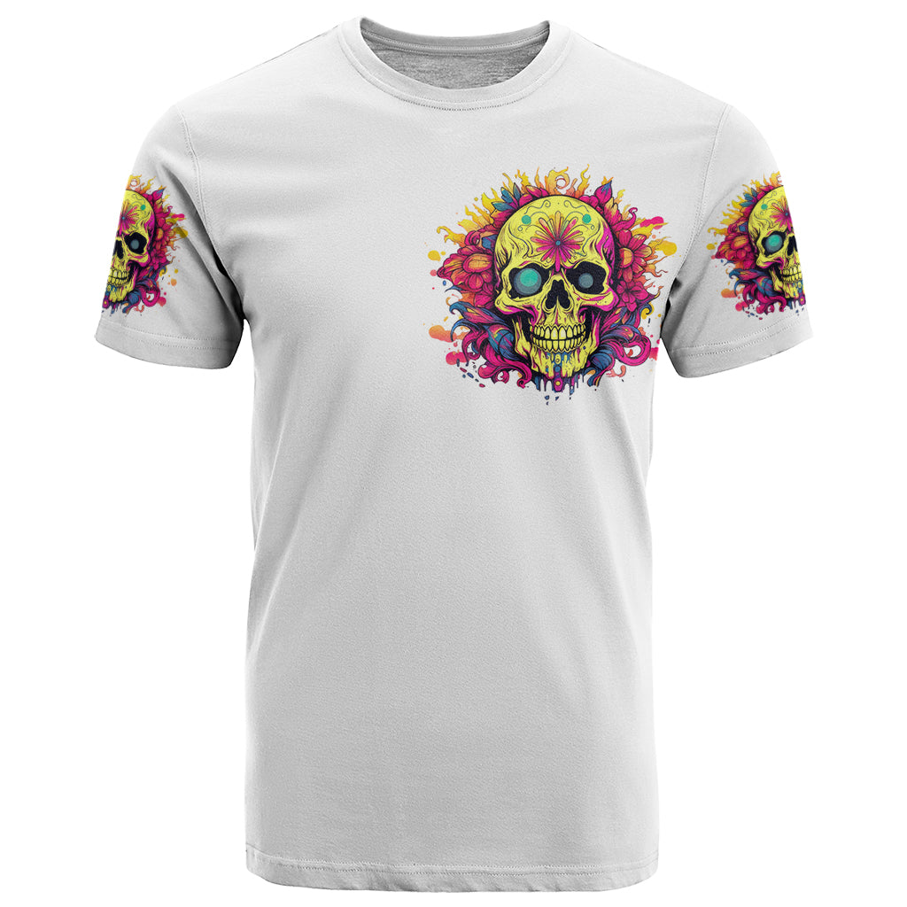 Flower Skull T-Shirt Judge Me When You're Perfect Otherwise Shut Up Graphic Tee