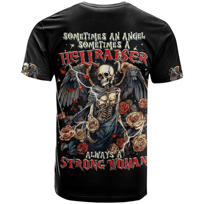 Angel Skull T-Shirt Sometimes An Angel Sometimes A Hellraiser Graphic Tee
