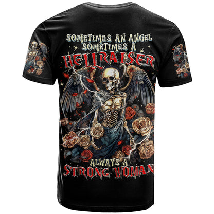 Angel Skull T-Shirt Sometimes An Angel Sometimes A Hellraiser Graphic Tee
