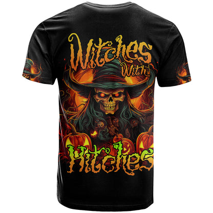 Witch Skull T-Shirt Witches With Hitches Graphic Tee