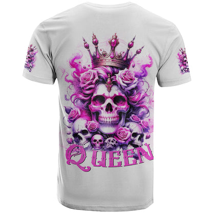 Rose Skull T-Shirt Queen Skull Graphic Tee