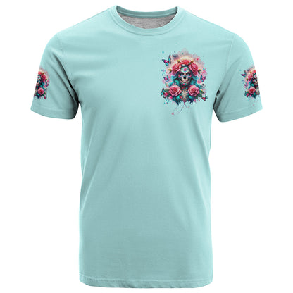 Rose Skull T-Shirt The Good Girl In Me Got Tired Of The Bullshit Graphic Tee