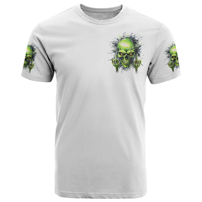 Thunder Skull T-Shirt The Demon Hide Under Your Bed Mine Hide Inside My Head Graphic Tee