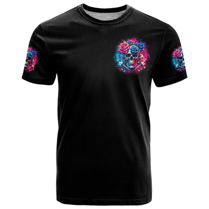 Rose SKull T-Shirt Sorry Honey Sarcasm Falls Out Of My Mouth Just Like Stupid Fall From Your Graphic Tee