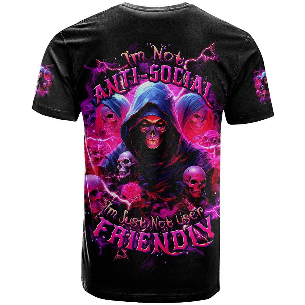 Witch Skull T-Shirt I'm Not Anti-Social I'm Just Not User Friendly Graphic Tee