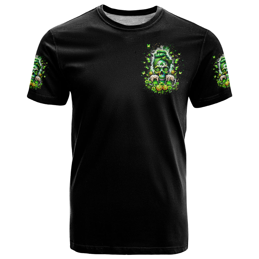 Irish Skull T-Shirt Good Girls Drink Wine Badass Girls Thug Beer Graphic Tee