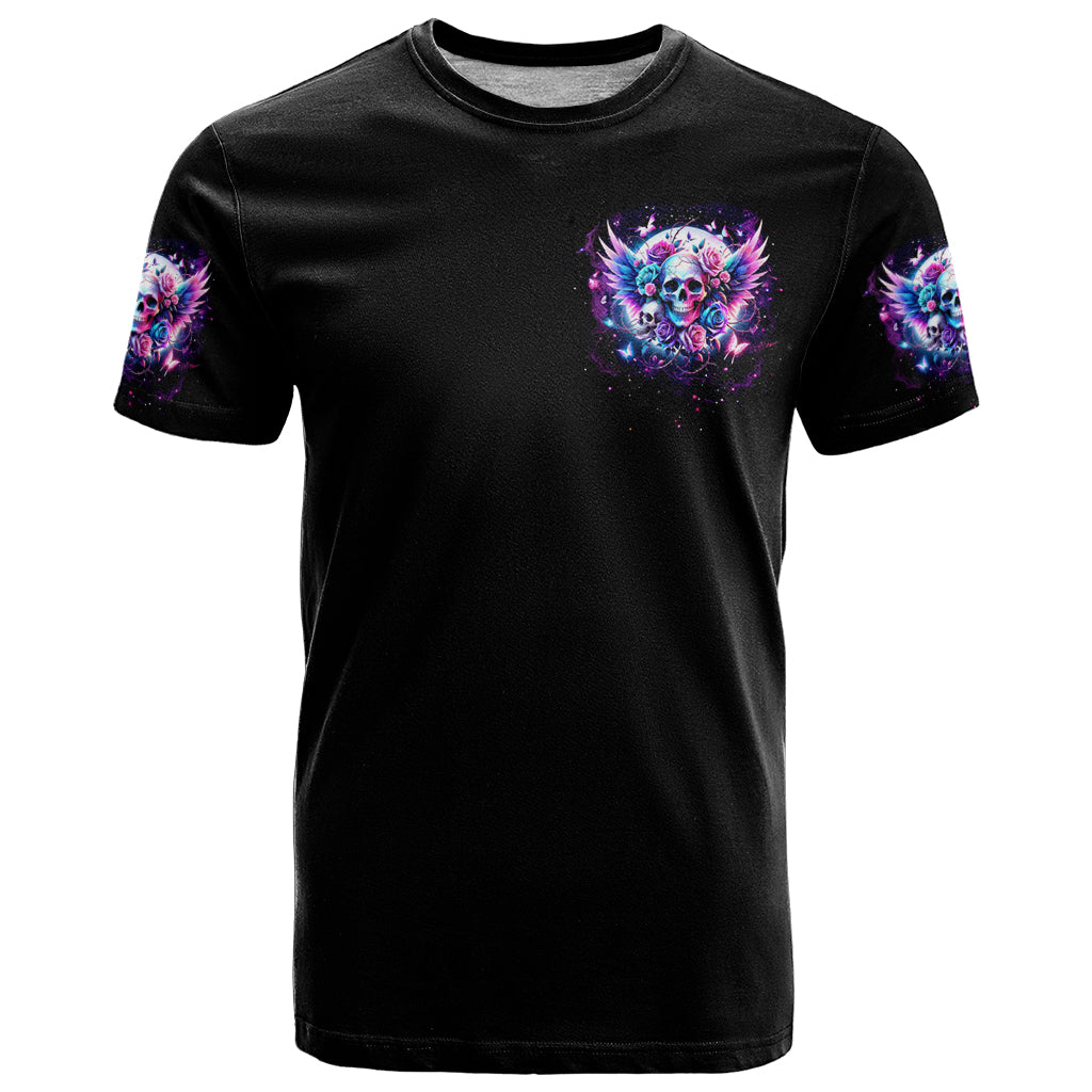 Wings Skll T-Shirt I'm A Good Person But Don't Give Me A Reason To Show My Evil Graphic Tee