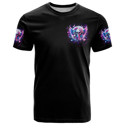 Wings Skll T-Shirt I'm A Good Person But Don't Give Me A Reason To Show My Evil Graphic Tee