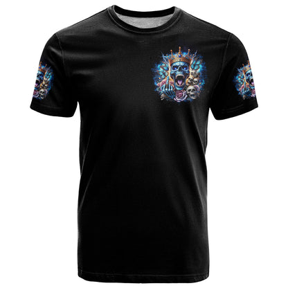 King Skull T-Shirt Yes I'm Asshole But Not Yours Graphic Tee