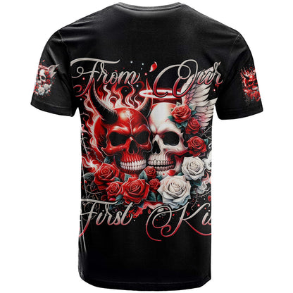 Couple Skull T-Shirt From Our First Kiss Graphic Tee