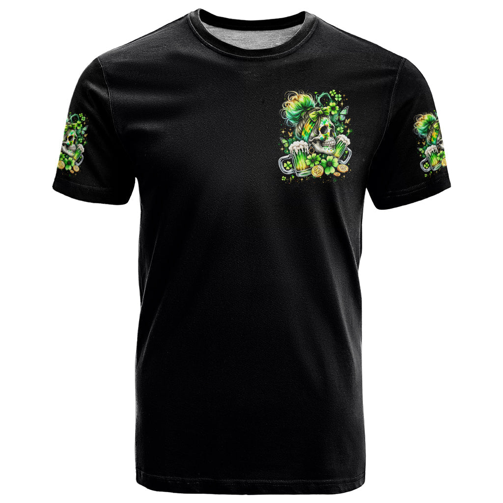 Irish Skull T-Shirt Drink Up Bitches Graphic Tee