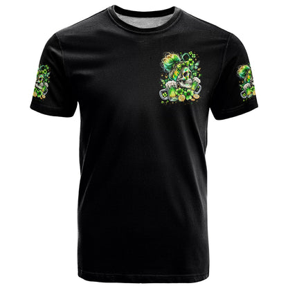 Irish Skull T-Shirt Drink Up Bitches Graphic Tee