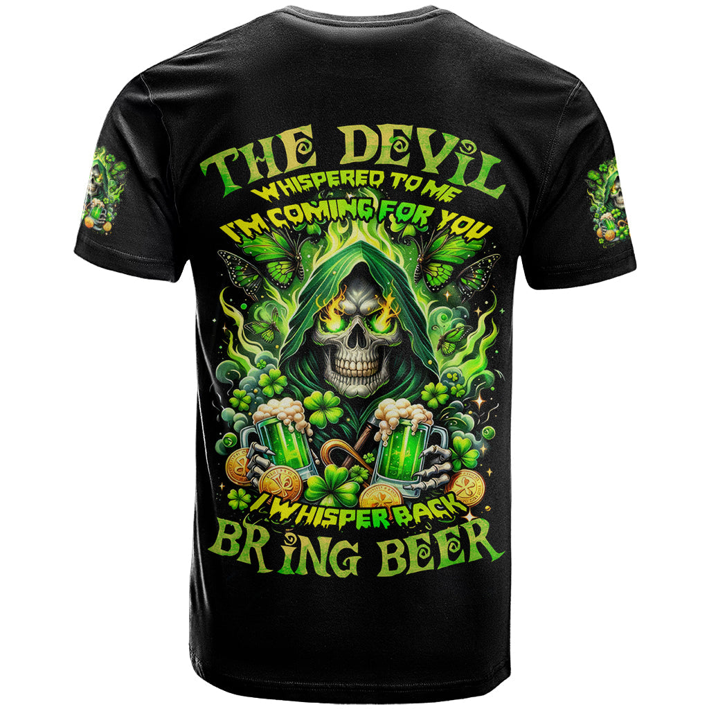 Irish Skull T-Shirt The Devil Whispered To Me I'm Coming For You Graphic Tee