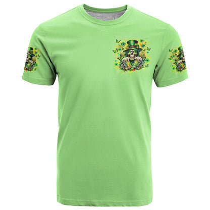 Irish Skull T-Shirt The Devil Whispered To Me I'm Coming For You Graphic Tee