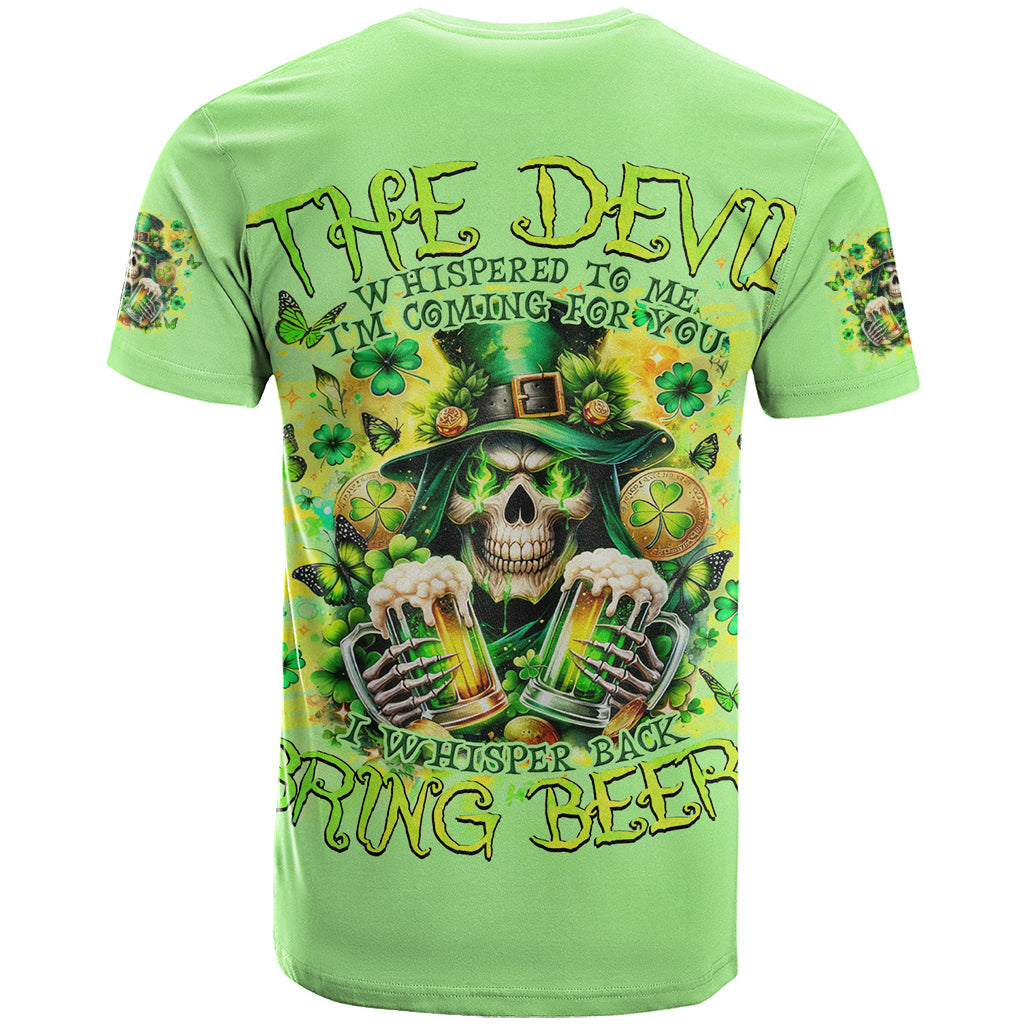 Irish Skull T-Shirt The Devil Whispered To Me I'm Coming For You Graphic Tee