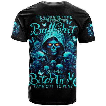 Witch Skull T-Shirt The Good Girl In Me Got Tired Of The Bullshit Graphic Tee