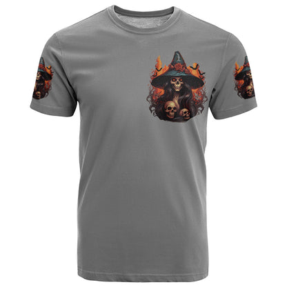 Witch Skull T-Shirt A Wee Bit Wicked Graphic Tee