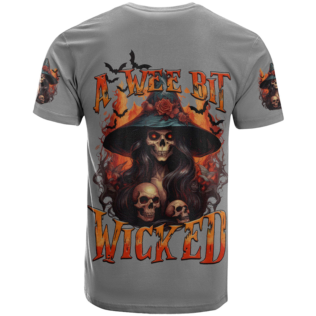 Witch Skull T-Shirt A Wee Bit Wicked Graphic Tee