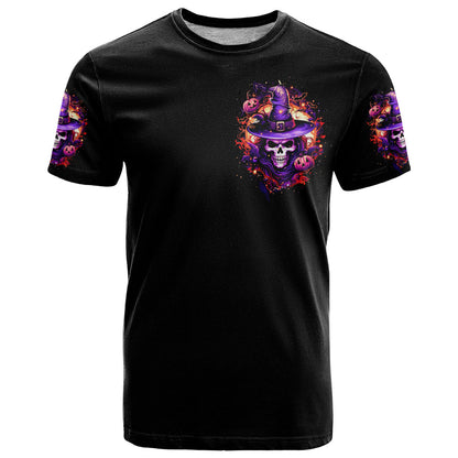 Witch Skull T-Shirt Don't Try To Figure Me Out Graphic Tee