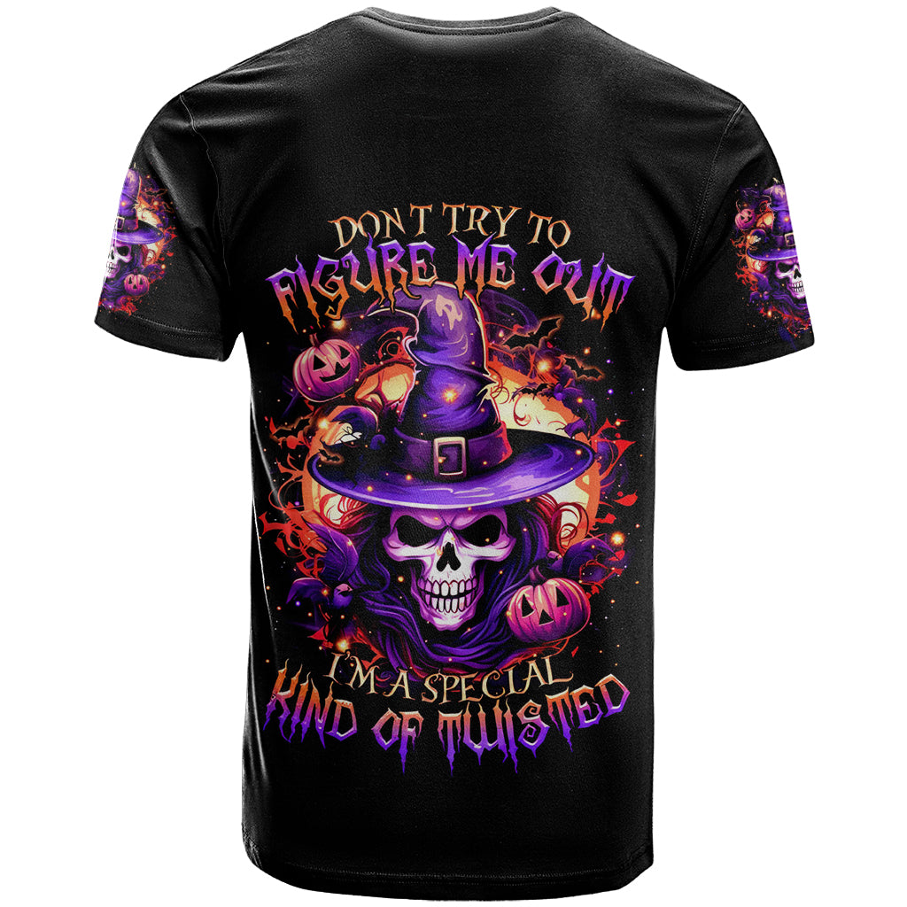 Witch Skull T-Shirt Don't Try To Figure Me Out Graphic Tee