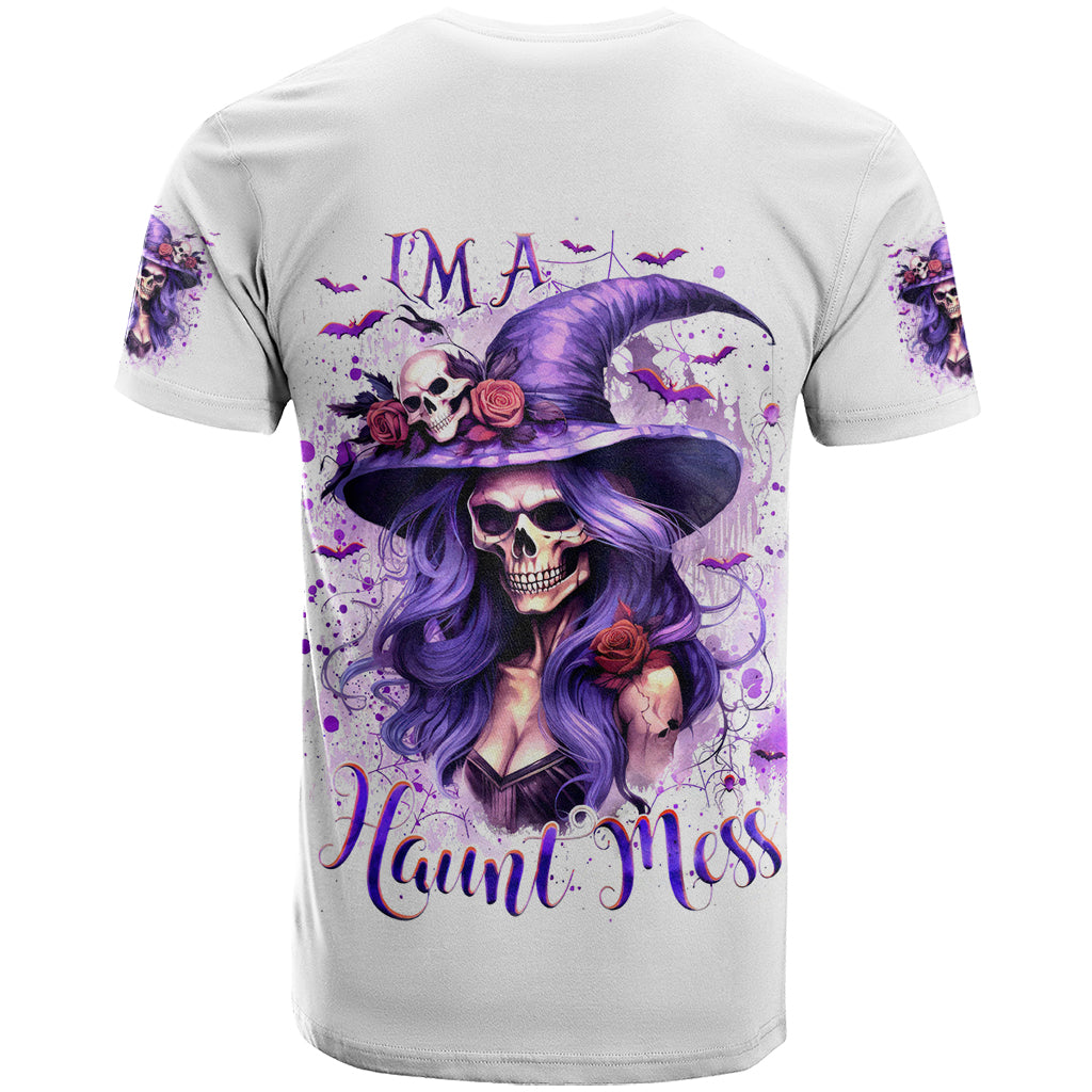 Witch Skull T-Shirt I'm A Haunt Mess Graphic Tee
