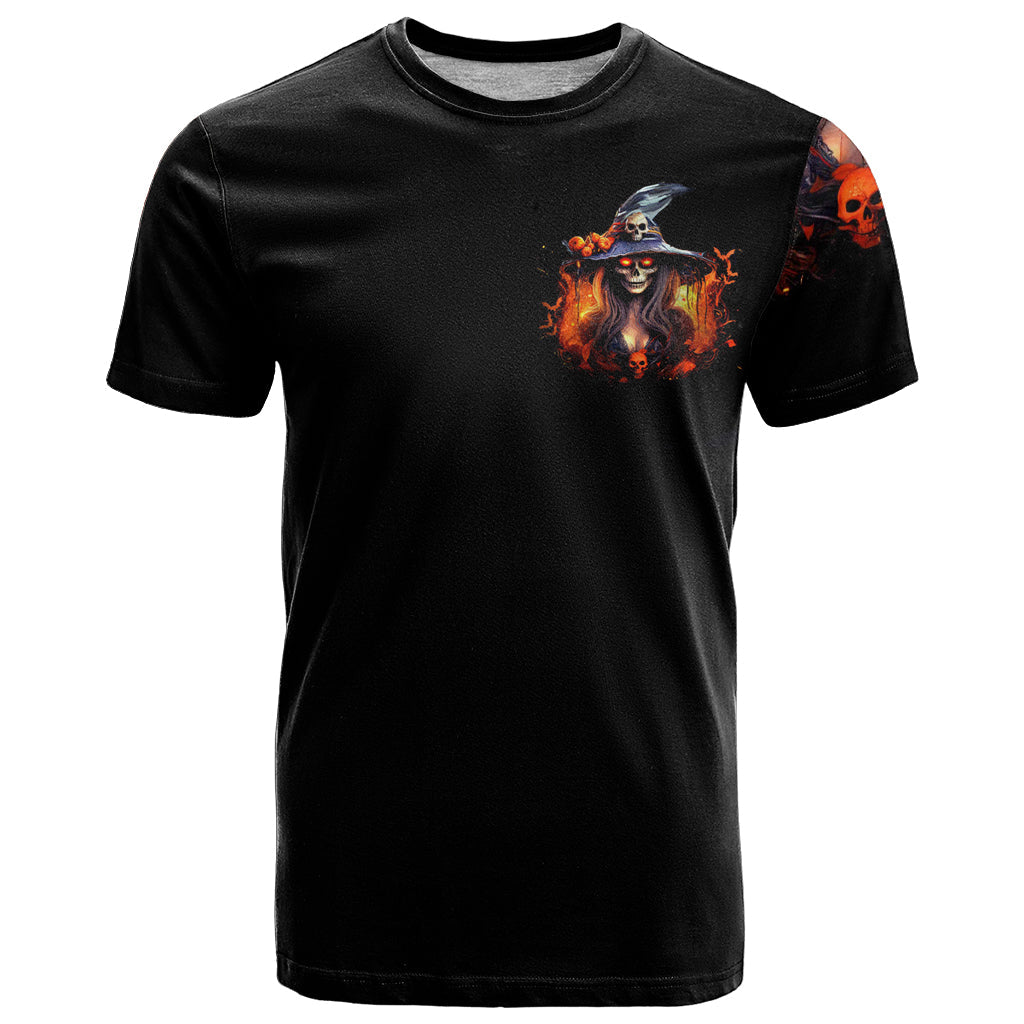 Witch Skull T-Shirt It's Hocus Pocus Time Witches Graphic Tee