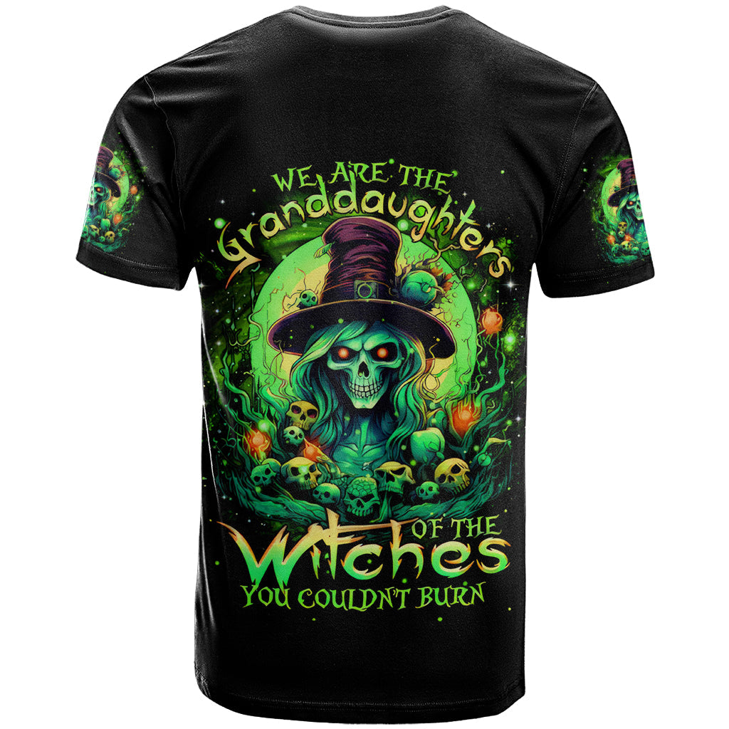 Witch Skull T-Shirt We Are The Granddaughters Of The Witches Graphic Tee