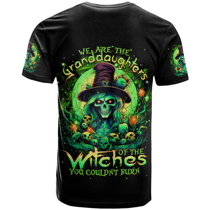 Witch Skull T-Shirt We Are The Granddaughters Of The Witches Graphic Tee